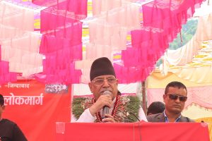 डोटीबाट प्रचण्डले भने- जनबलले माओवादी तीनपटक सत्तामा पुगेको हो