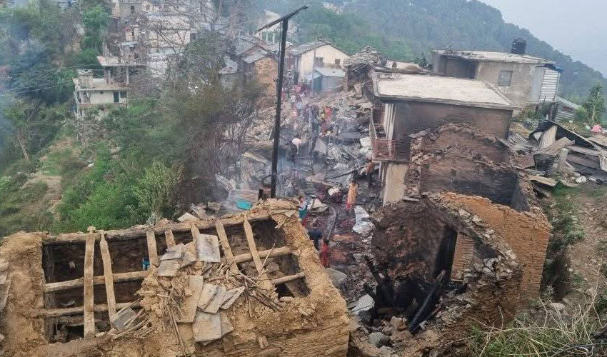 आगलागी पीडितलाई राहत दिन कार्यविधि पारित