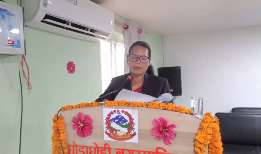 घोडाघोडी नगरपालिकाको बजेट एक अर्ब एक करोड ४० लाख