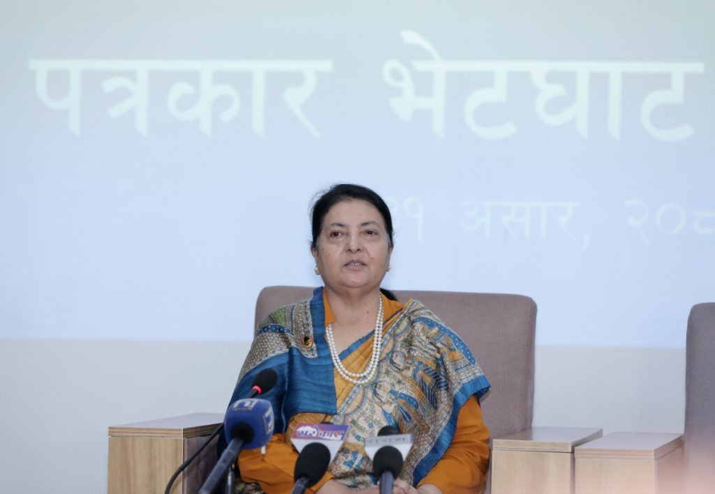 मलाई कुनै पदको लालसा, महत्वकांक्षा र आशक्ति छैन : विद्या भण्डारी