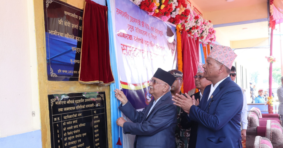 प्रधानमन्त्रीबाट भागीरथा न्यौपाने बुद्धशान्ति अस्पतालको उद्घाटन