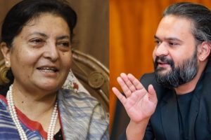 पूर्वराष्ट्रपति भण्डारी र बालेनबीच भेट