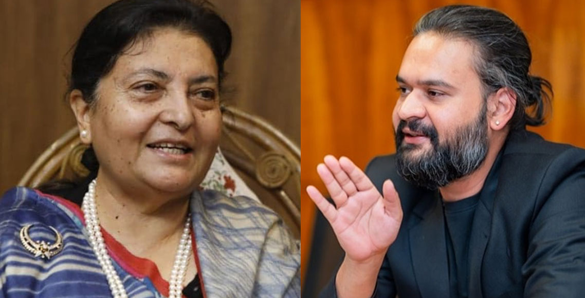 पूर्वराष्ट्रपति भण्डारी र बालेनबीच भेट