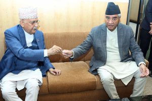 मन्त्री फेर्न कांग्रेससँग छलफल गर्दै प्रधानमन्त्री