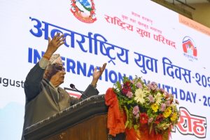 अब नेपाल बनाउने अभिभारा युवाहरूको काँधमा छ : राष्ट्रपति पौडेल