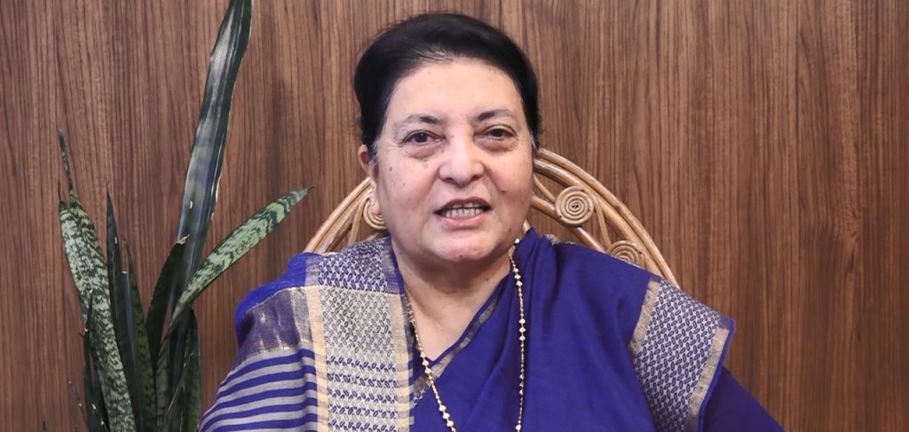 संवैधानिक प्रबन्ध अनुसार निकासको पहल गर्न पूर्वराष्ट्रपति भण्डारीको अपील