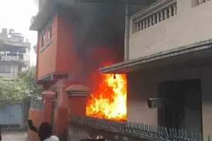 गगन थापाको घरमा आगजनी