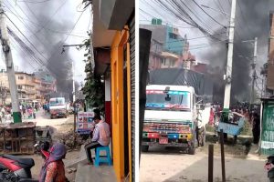 हरिसिद्धी प्रहरी प्रभागमा आगजनी