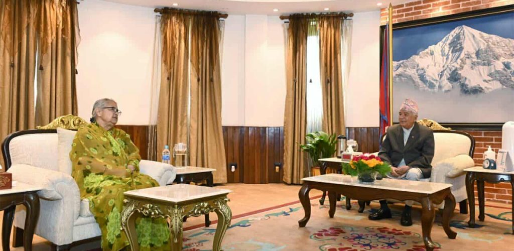 राष्ट्रपति पौडेललाई भेटेर फर्किन् प्रधानमन्त्री कार्की