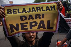 ‘नेपालबाट सिकौँ’ भन्दै इन्डोनेसियामा प्रदर्शन
