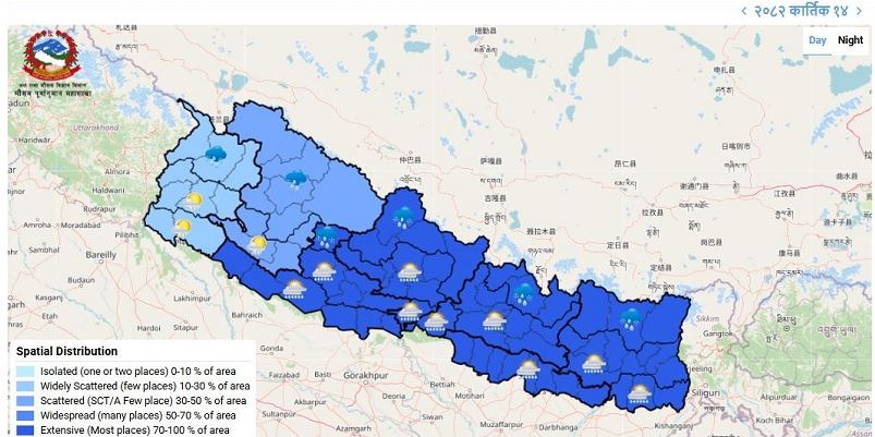 भोलिदेखि मौसममा सुधार हुने