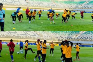 अन्तर्राष्ट्रिय मैत्रीपूर्ण फुटबल : नेपाली राष्ट्रिय महिला फुटबल टोली इन्डोनेसियासँग खेल्दै