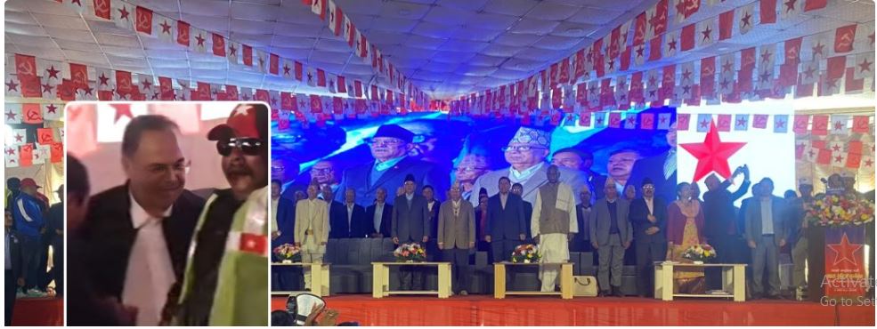 प्रचण्ड-माधवसहितको एकता घोषणा सभामा पुगे झलनाथ खनाल