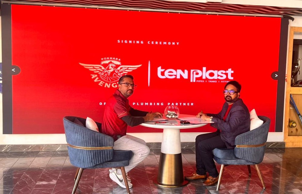 पोखरा एभेन्जर्सको ‘चौका–छक्का’ अब समुदायमा पानी ट्यांकी, टेनप्लास्ट–टेनस्टिलको ‘प्रभाब अभियान’ सुरु