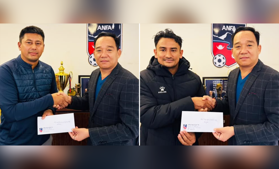 पुरुष फुटबल टिमको सहायक प्रशिक्षकमा साहुखल र घिमिरे नियुक्त