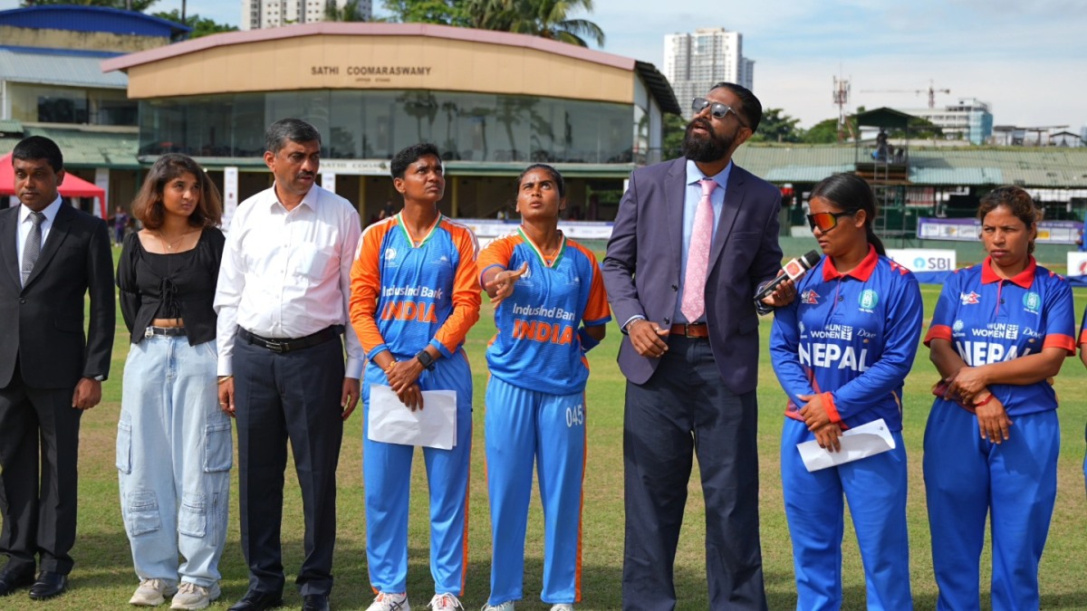 नेत्रहीन महिला विश्वकप फाइनल : भारतविरुद्ध  नेपाल सुरुमा ब्याटिङ गर्दै