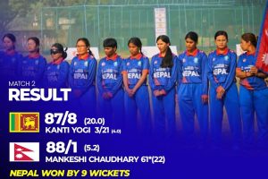 नेत्रहीन महिला टी–२० विश्वकपमा नेपालकाे विजयी शुरुआत