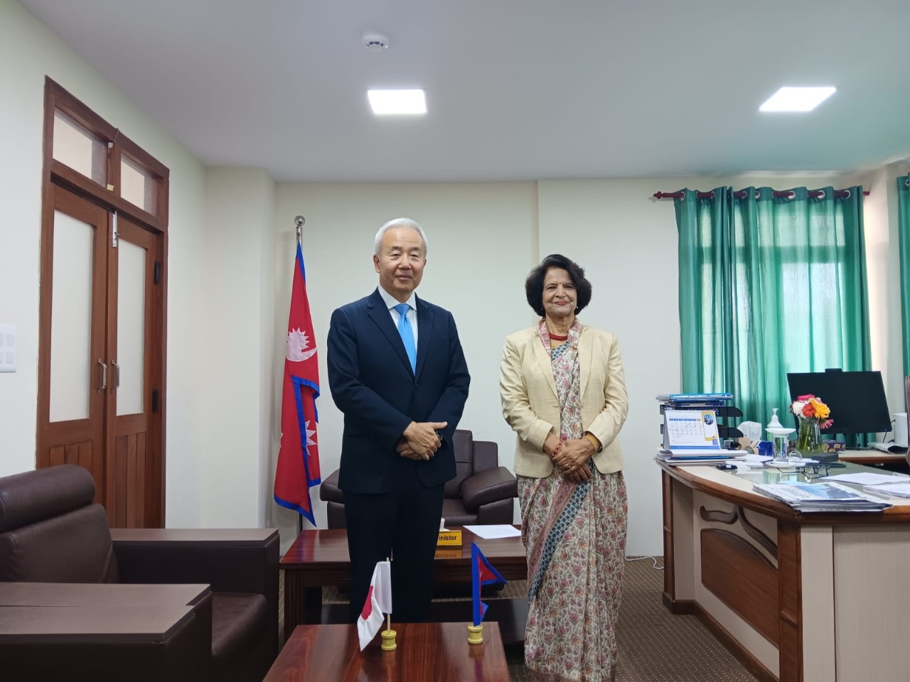 स्वास्थ्यमन्त्री र जापानका राजदुतबीच भेट