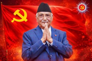 एमाले पार्टी नेतृत्वमा  केपी शर्मा ओली को ‘ह्याट्रिक’