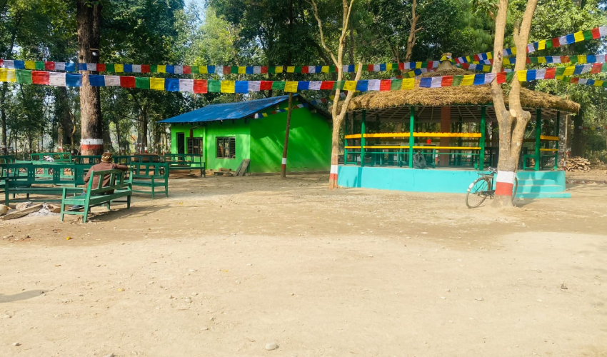 कञ्चनपुरको ग्वलाबारी सामुदायिक वनमा आश्रयस्थल निर्माण