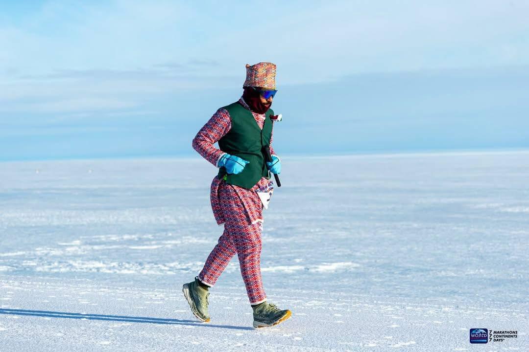 Bal Joshi Makes History Running a Marathon in Daura Suruwal in Antarctica