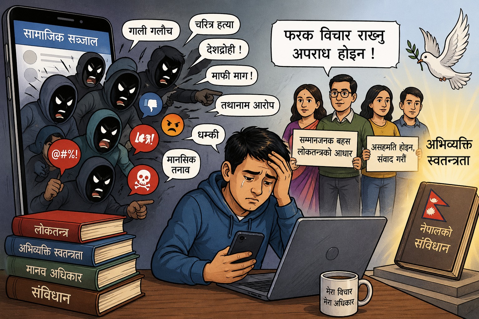फरक विचारको सम्मान कि सामाजिक सञ्जालको भीडतन्त्र?